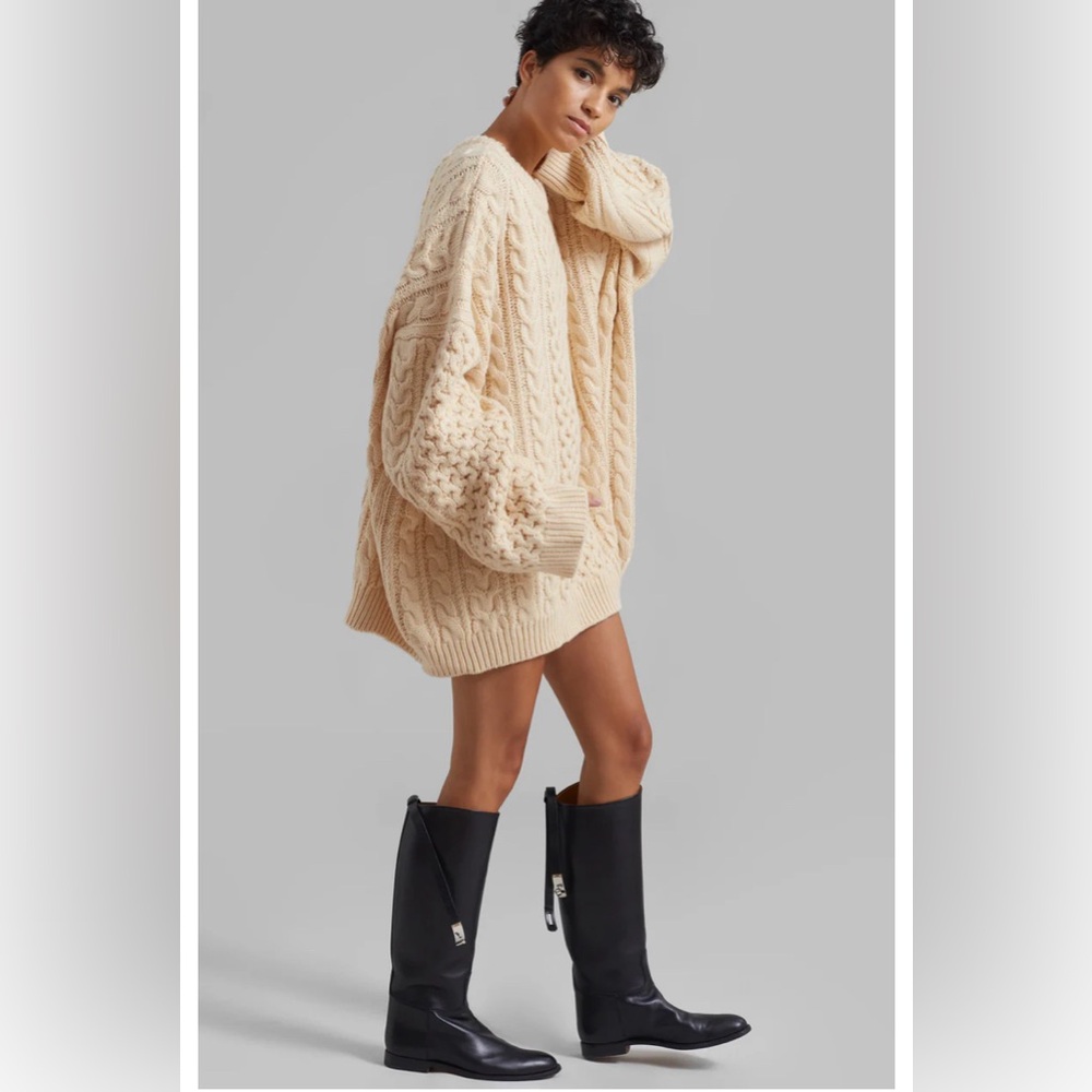 Frankie Shop Pailey Braided Sweater NWOT